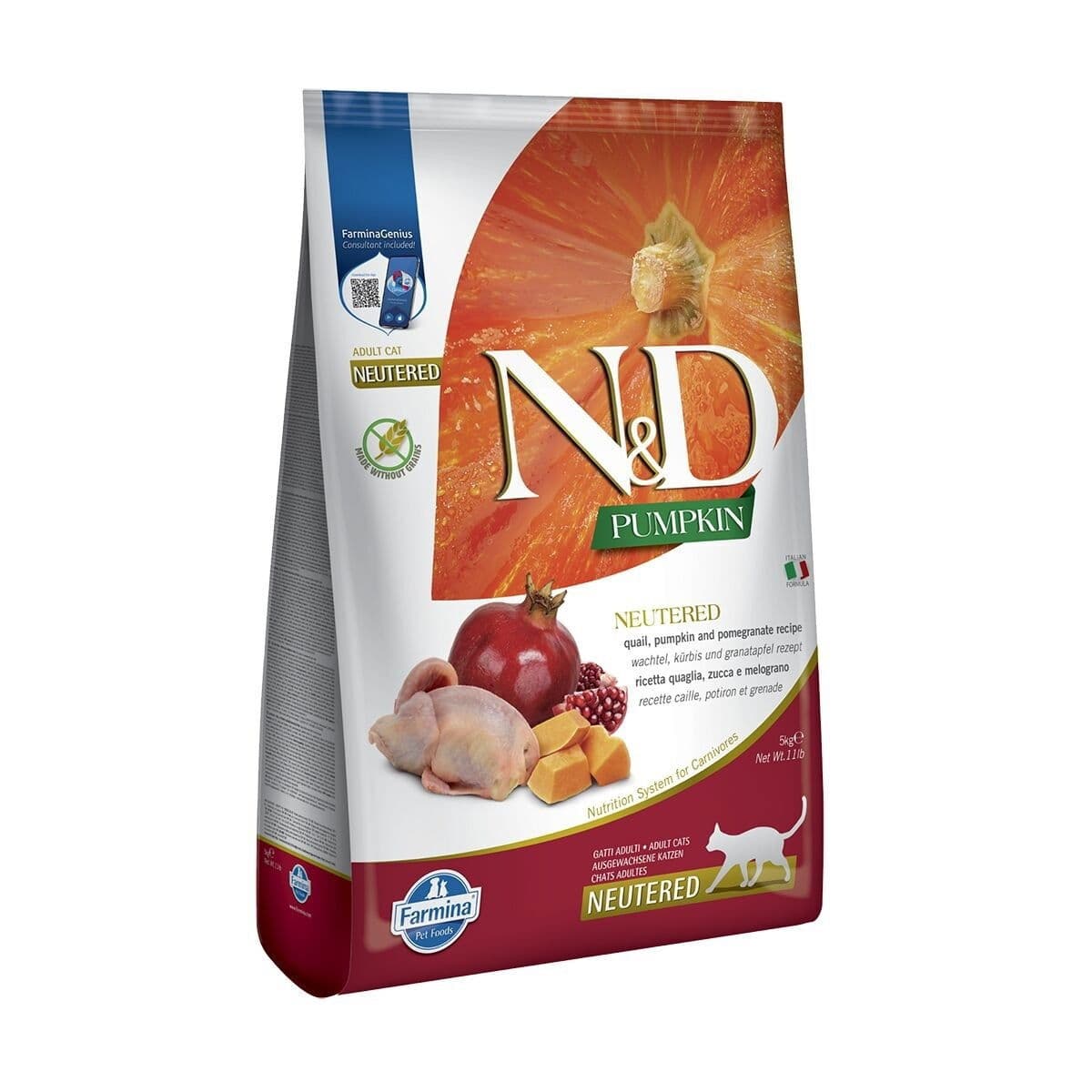 Farmina N&D Pumpkin Cat Quail Neutered 5kg – Farmina