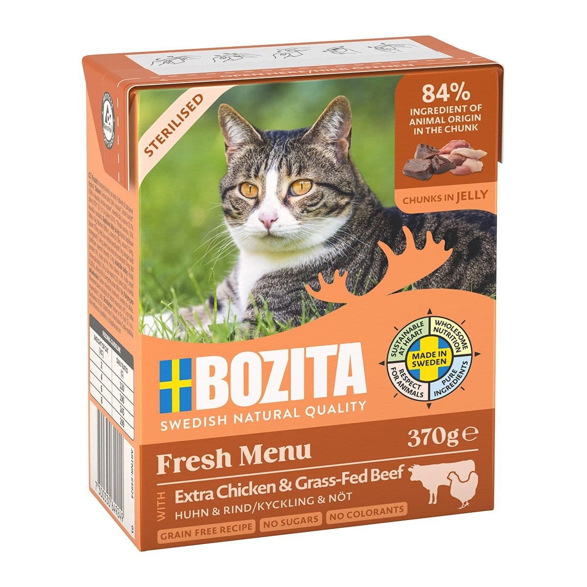 Bozita Sterilised kana & nauta hyytelössä 370 g – Bozita
