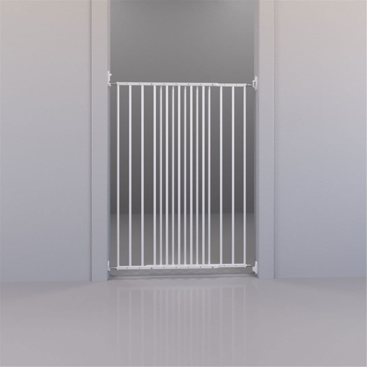 Säädettävä portti DogSpace Charlie extrakorkea 62-106 cm, valkoinen – DogSpace