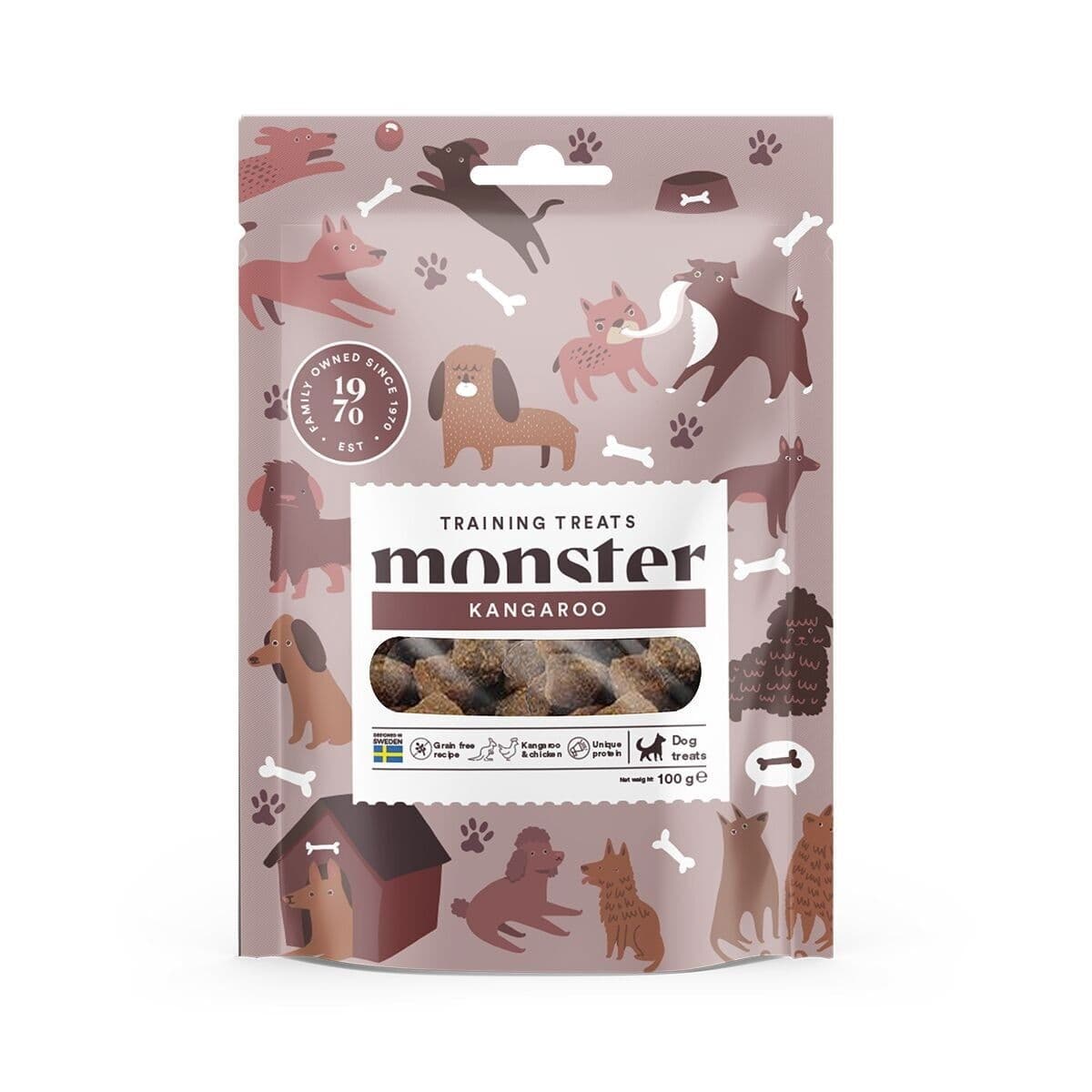 Monster Dog Training Treats kana & kenguru 100g – Monster Pet Food