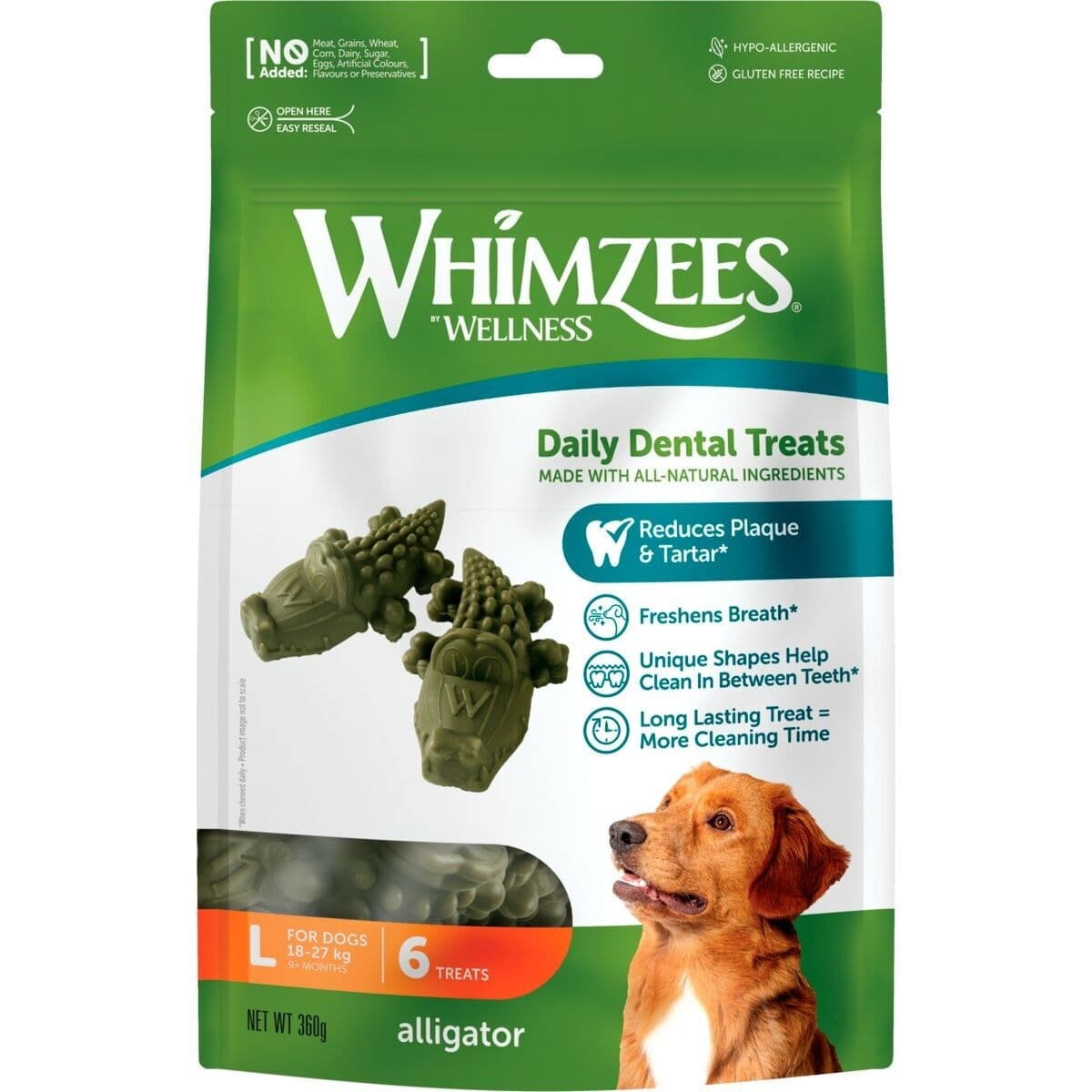 Purukrokotiili Whimzees, L – Whimzees