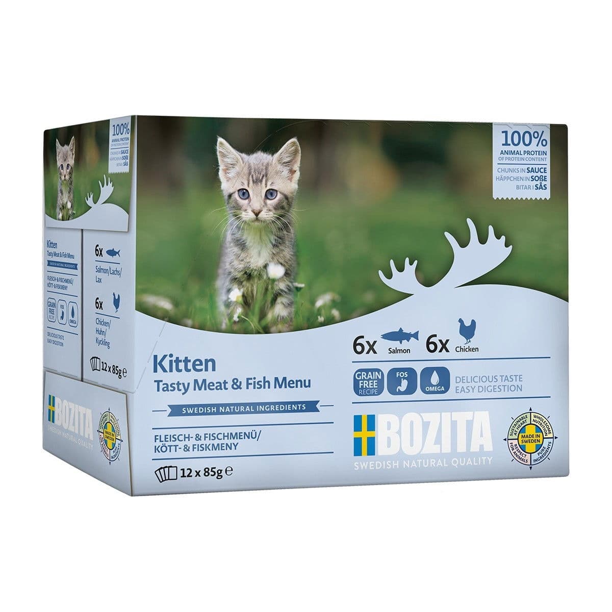Bozita kitten lajitelma kastikkeessa 12x85 g – Bozita