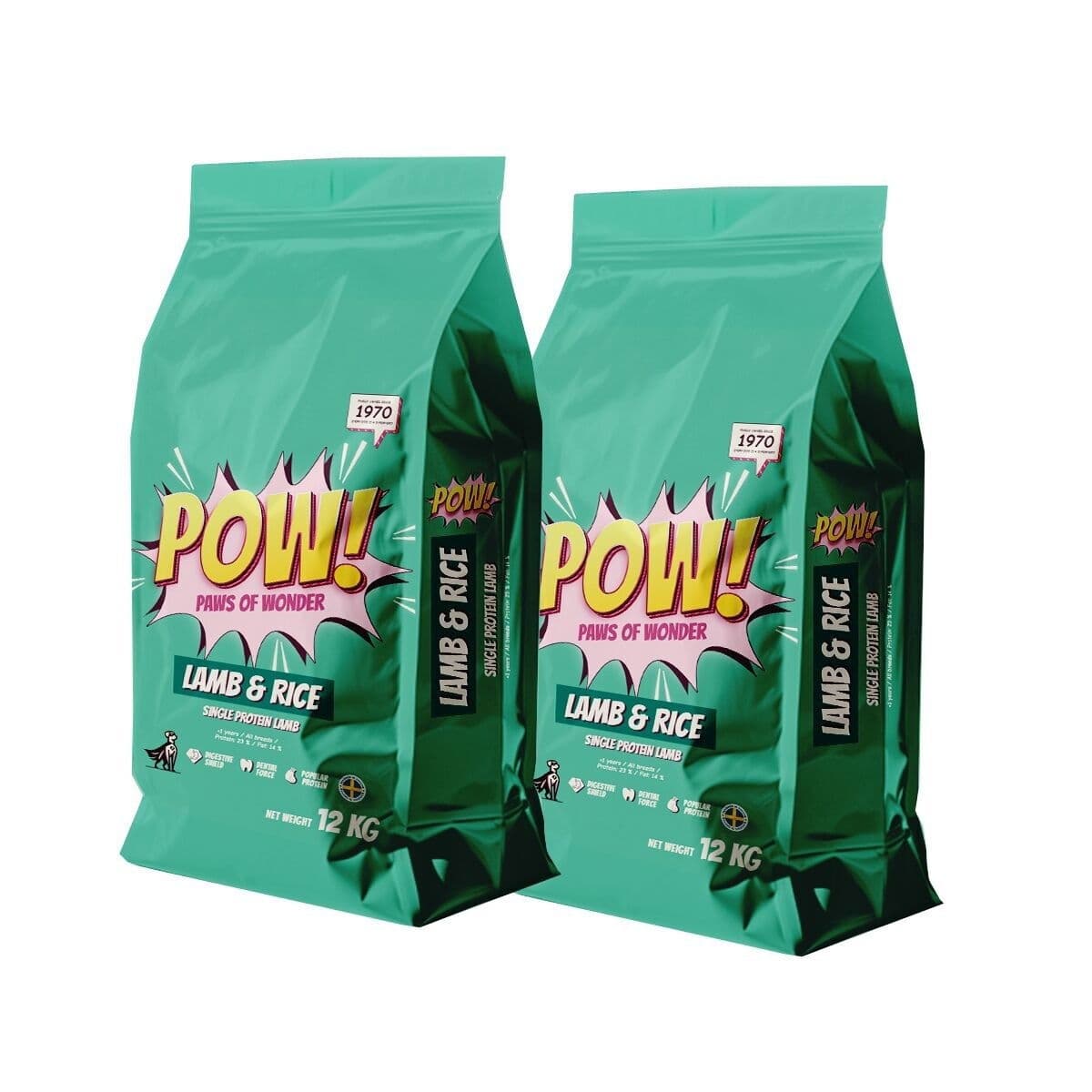 POW! Dog Adult Lamb & Rice 2x12 kg – POW!