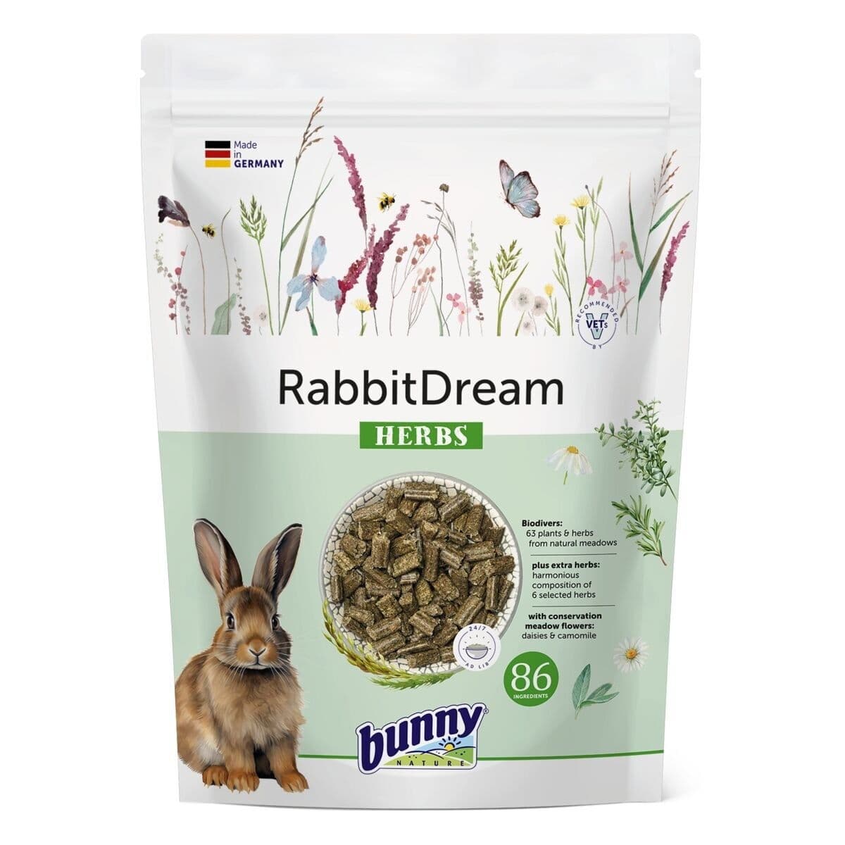 Pelletti kanille Bunny RabbitDream Herbs – Bunny Nature