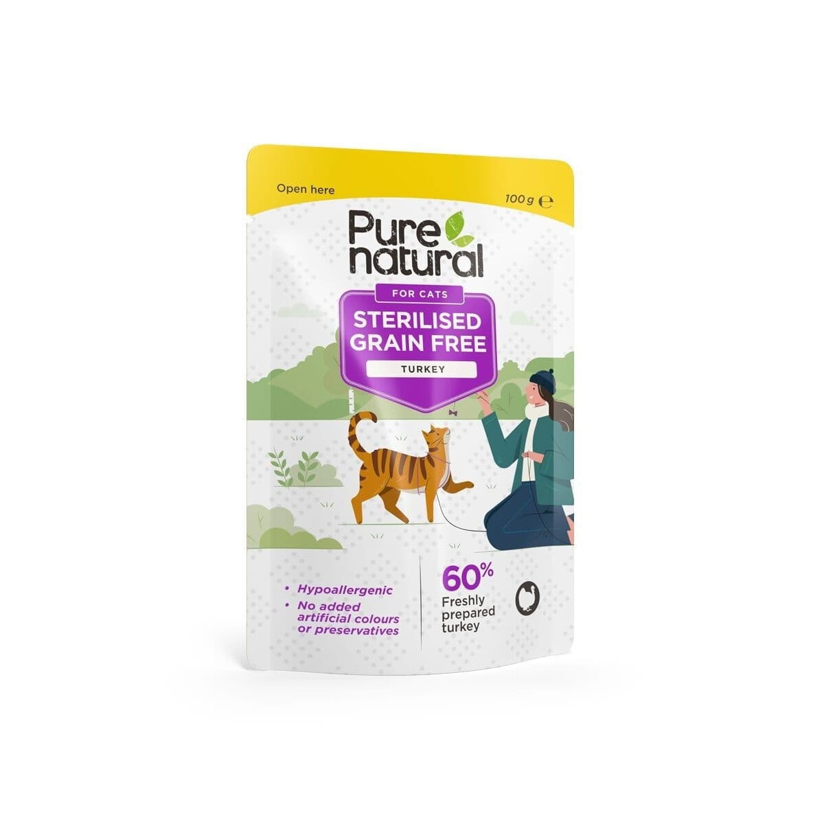 Purenatural Cat Grain Free Sterilized Kalkkuna 100 g – Purenatural