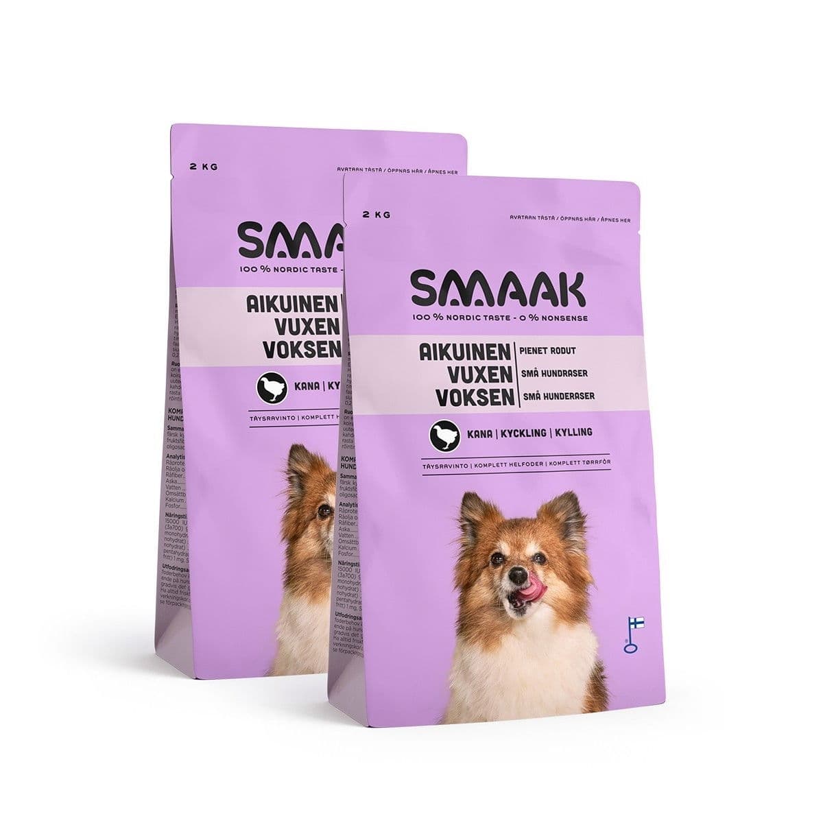 SMAAK kana pienelle aikuiselle koiralle 2 x 8 kg – Smaak