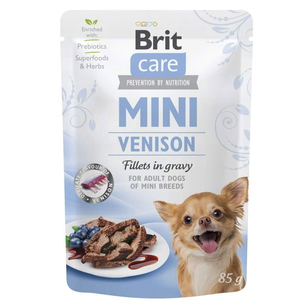 Brit Care Mini saksanhirveä kastikkeessa 85 g – Brit Care