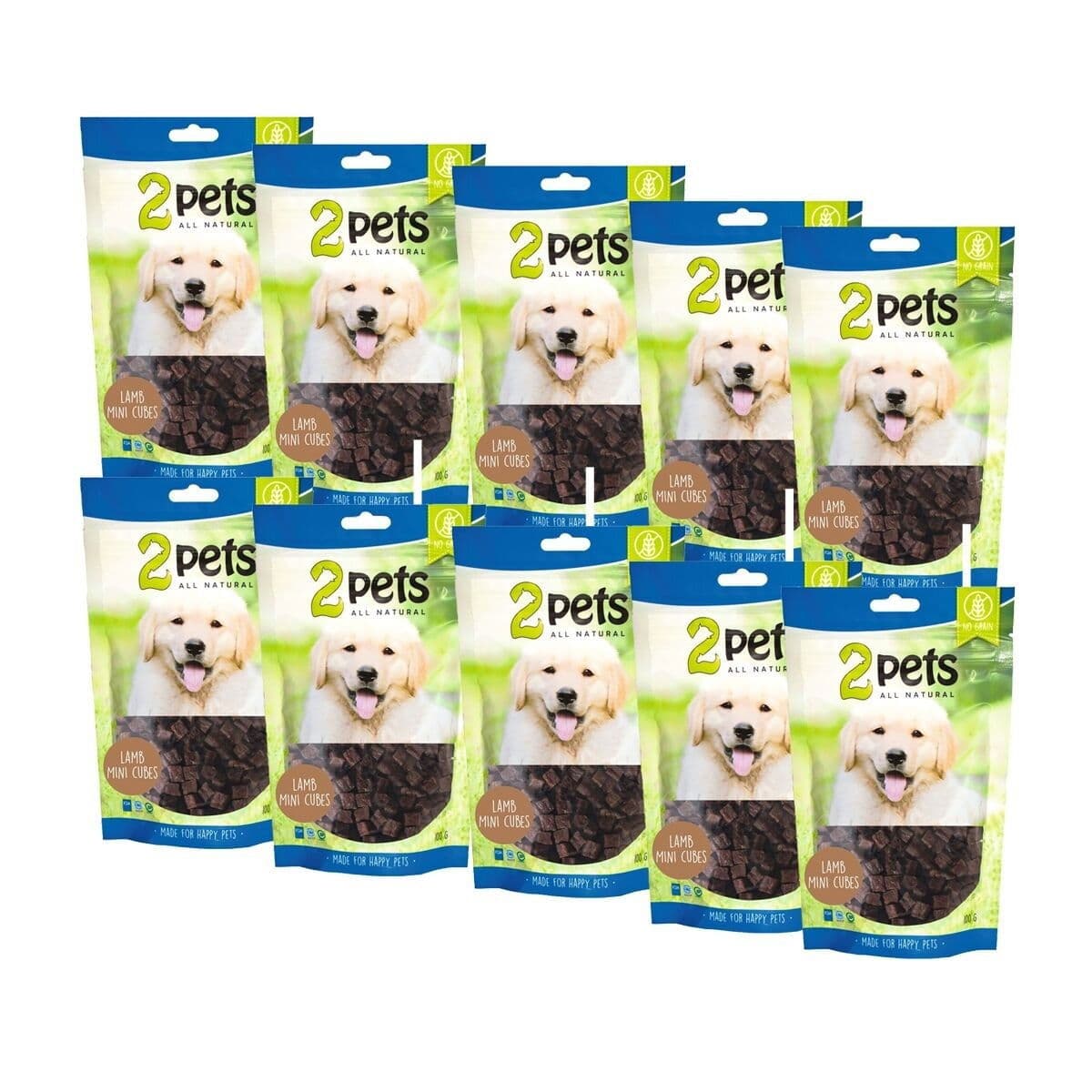 2pets Mini Lampaanlihakuutiot 12 x 100 g – 2Pets
