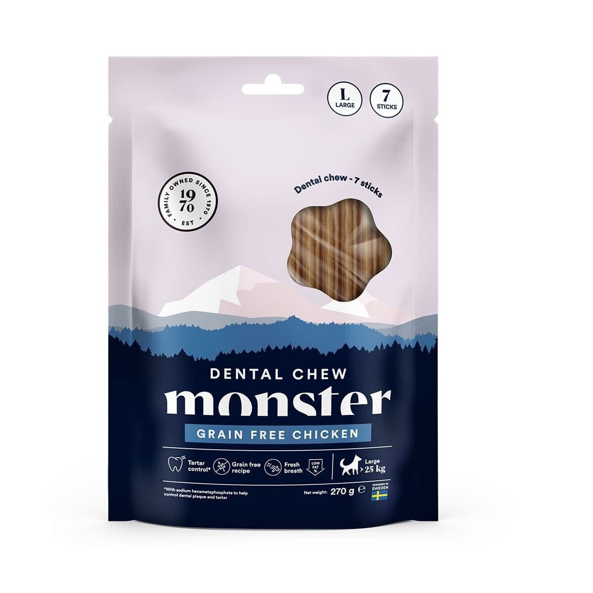 Monster Dog Dental Chew Grain Free Chicken Large – Monster Pet Food