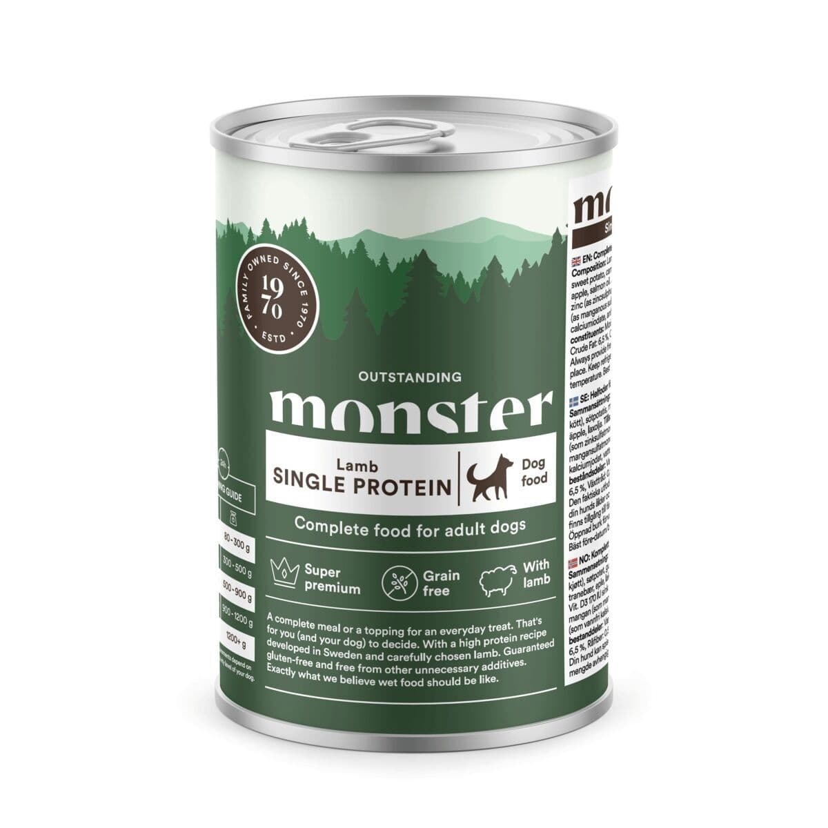 Monster Dog Adult Single Lammas 400g – Monster Pet Food
