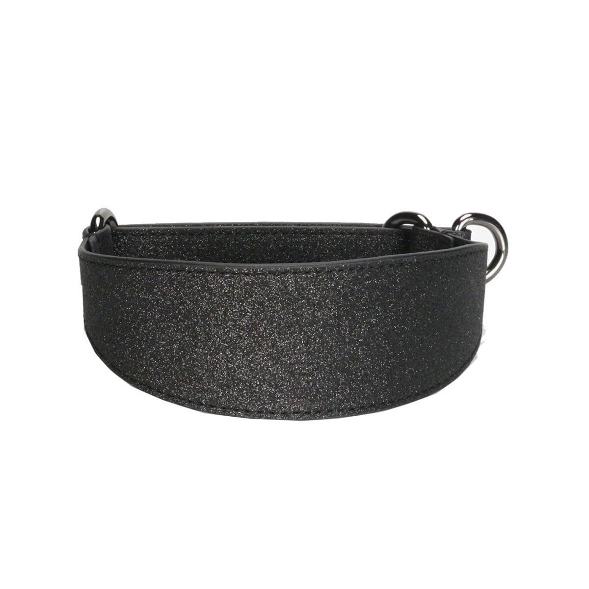 Leveä martingaalipanta Collar of Sweden, musta glitter – Collar of Sweden