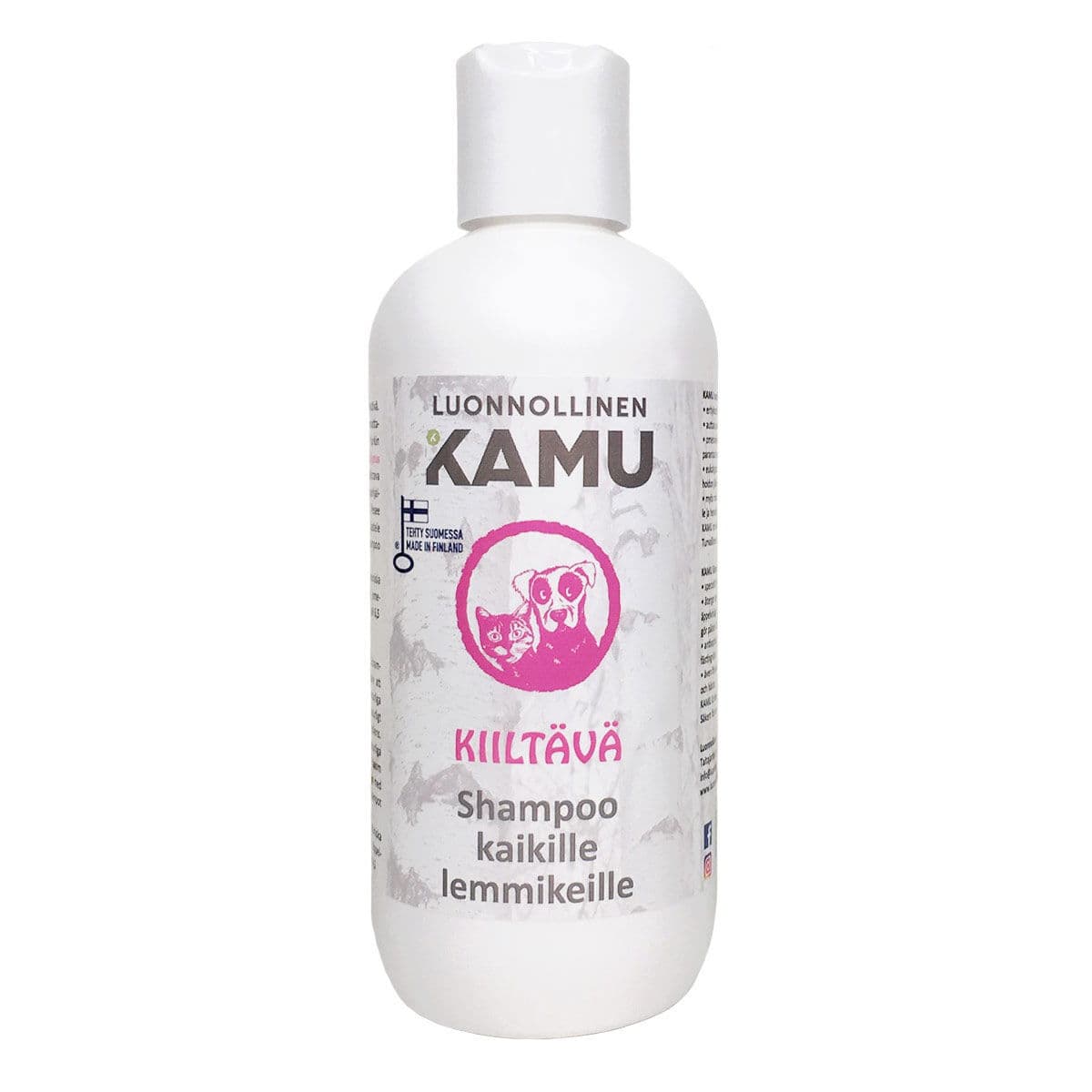 Kamu lemmikkishamppoo Kiiltävä, 350ml – Luonnollinen Kamu