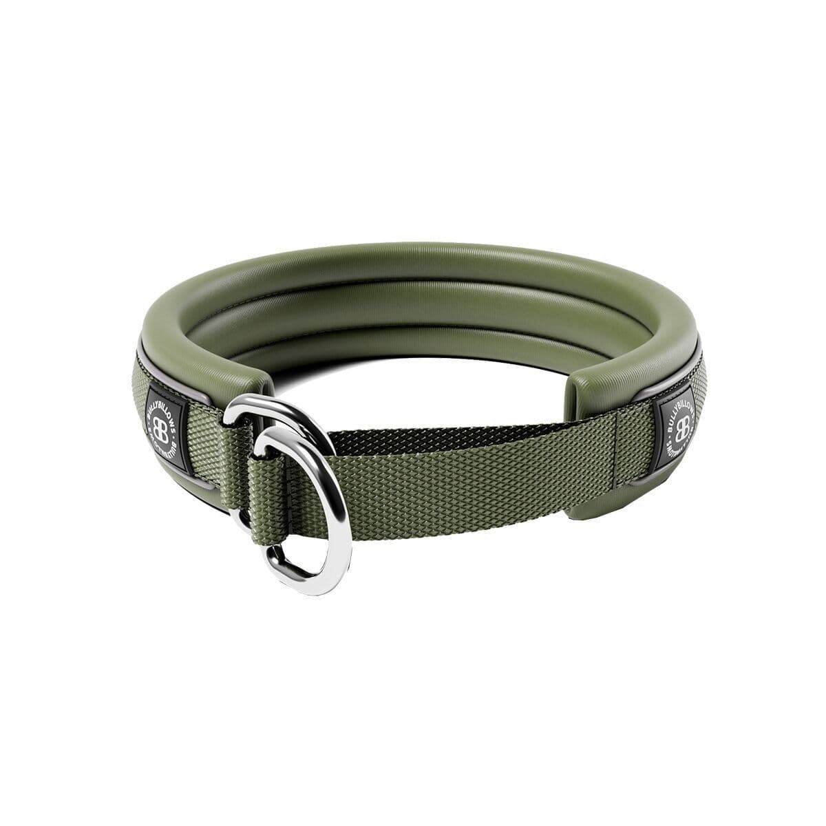 BullyBillows puolikiristävä panta pehmustettu 3 cm, khaki – BullyBillows