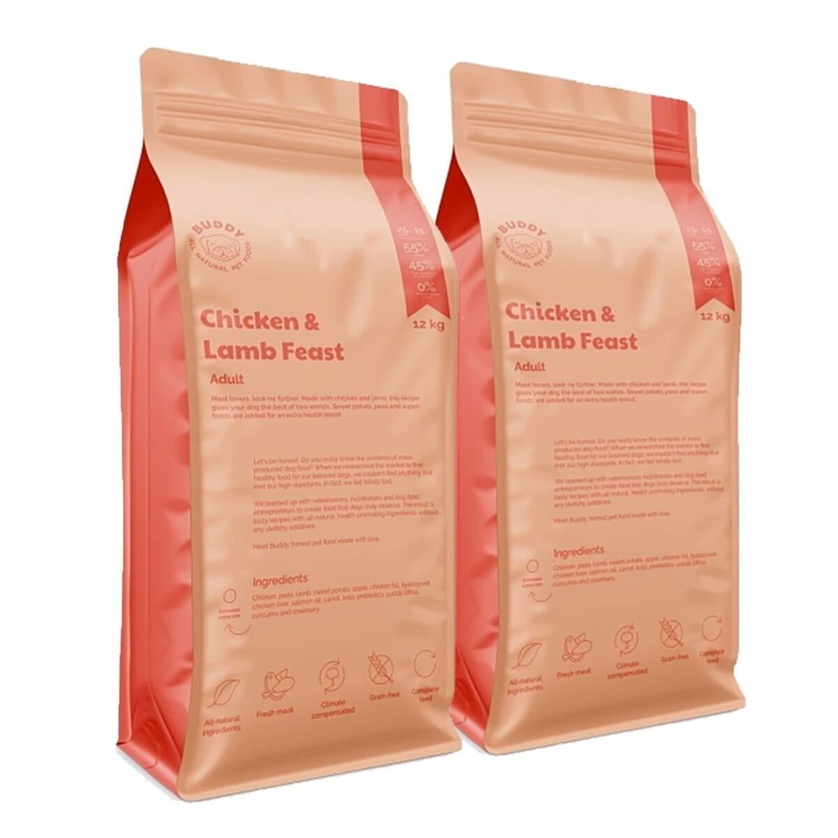 Buddy Chicken + Lamb Feast 2x12kg – Buddy