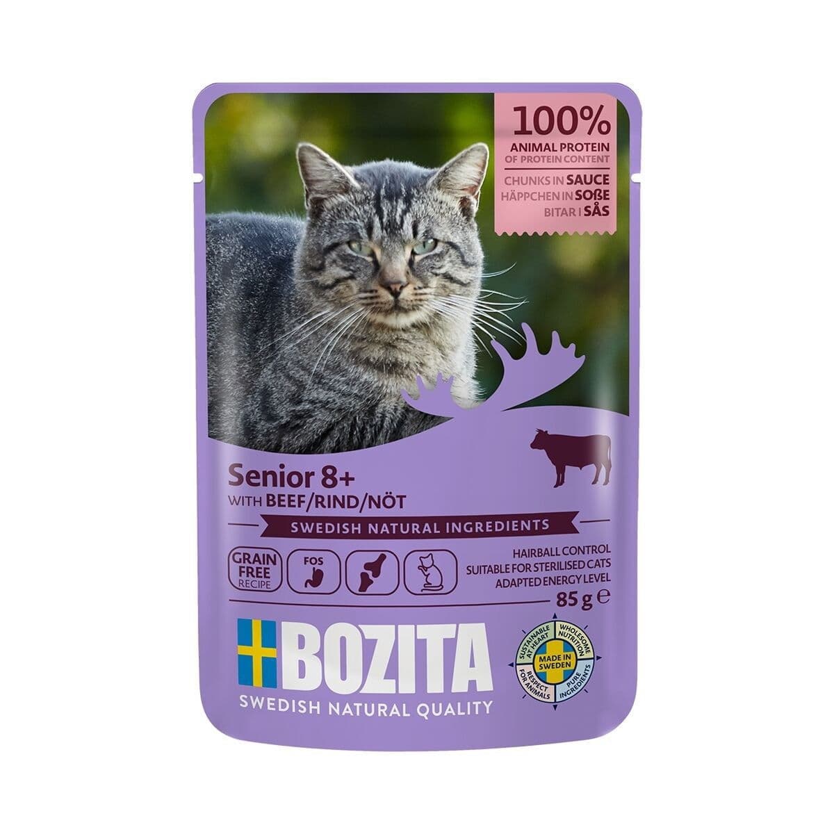 Bozita Senior 8+ nautaa kastikkeessa 85 g – Bozita