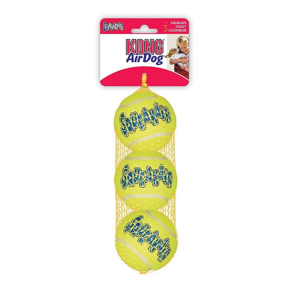 KONG Airdog Squeaker Tennis Ball, 3 kpl – Kong