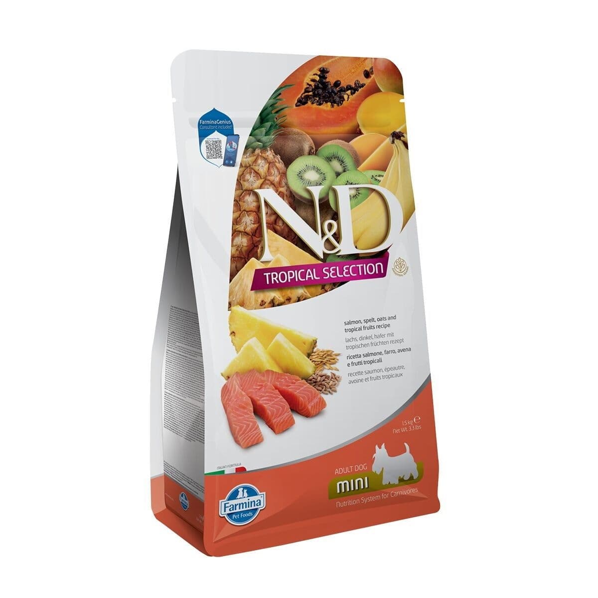Farmina N&D Dog Tropical Salmon Small 1,5 kg – Farmina