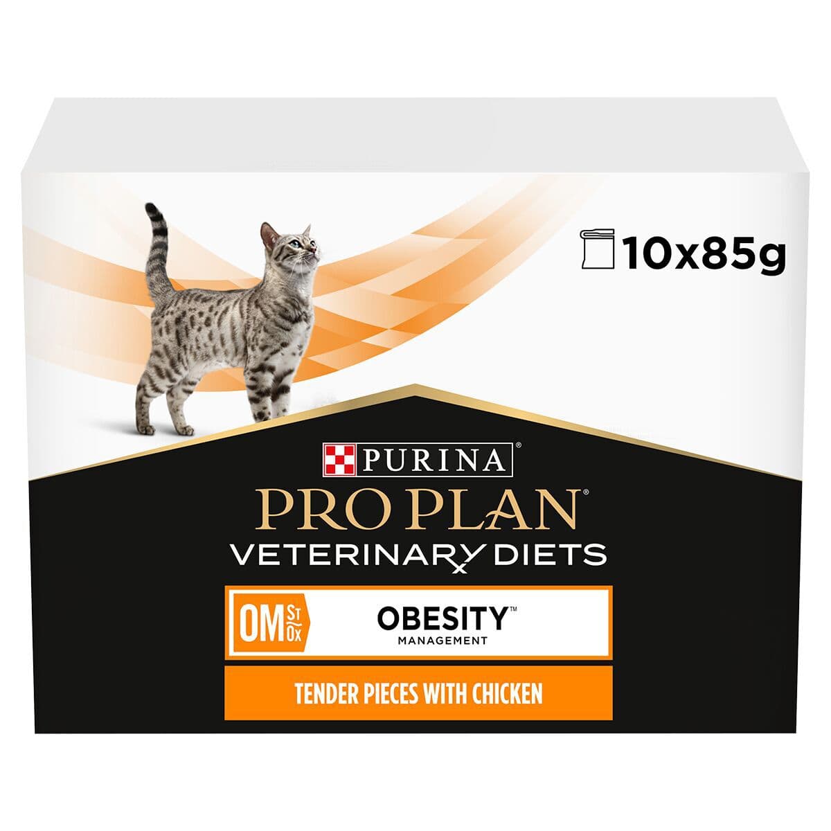 Purina Pro Plan Veterinary Diets Cat OM Chicken 10x85g – Purina Veterinary Diets
