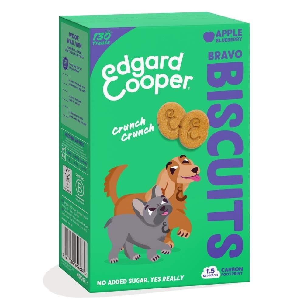 E&C-keksiherkku koiralle, omena-mustikka 400 g – Edgard & Cooper™