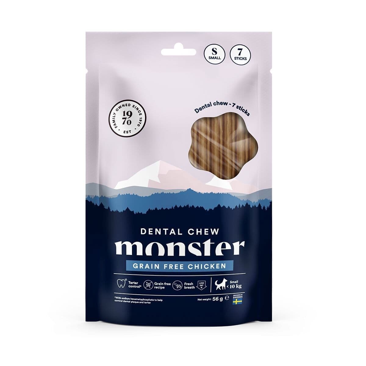 Monster Dog Dental Chew Grain Free Chicken Small – Monster Pet Food