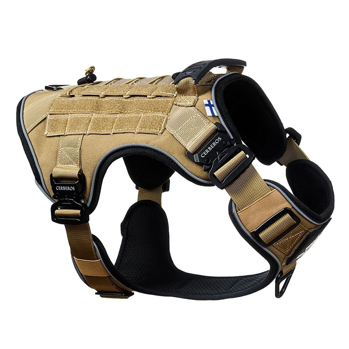 Cerberos Tactical koiran valjaat, Desert Brown – Cerberos