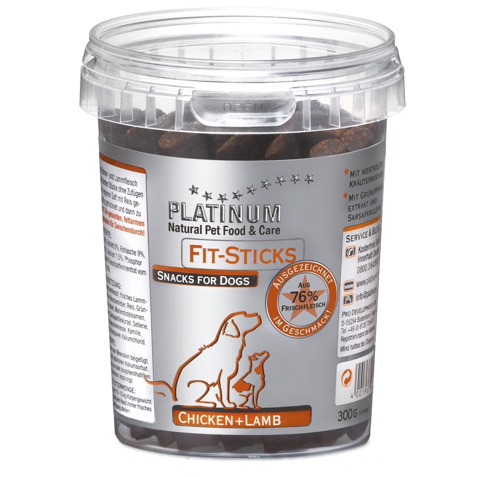 Platinum Fit Sticks Kana & lammas, 300g – Platinum