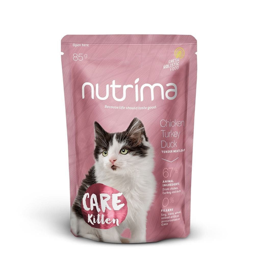 Nutrima Cat Care Kitten märkäruoka 85g – Nutrima