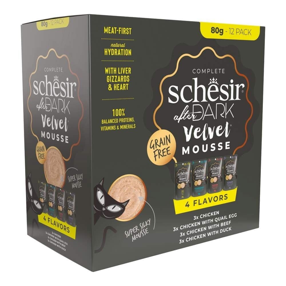 Schesir After Dark Velvet Mousse Variety Pack 12 x 80 g – Schesir