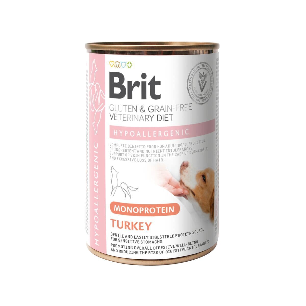Brit Veterinary Diet for dogs Hypoallergenic Monoprotein Turkey Can 400 g – Brit Veterinary Diet