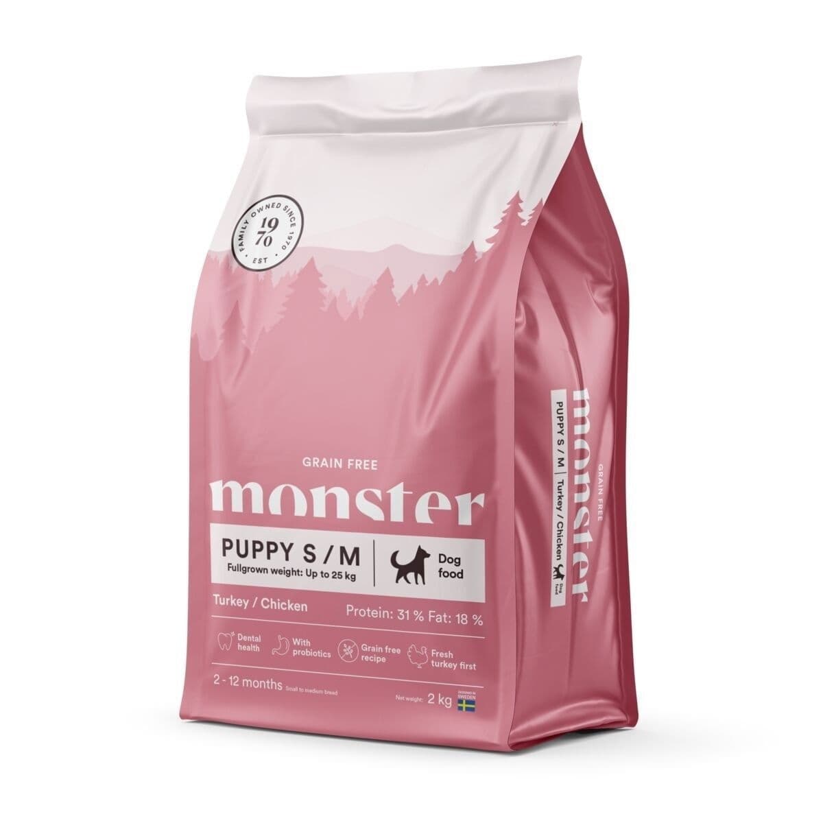 Monster Puppy Small Grain Free Kalkkuna&Kana – Monster Pet Food