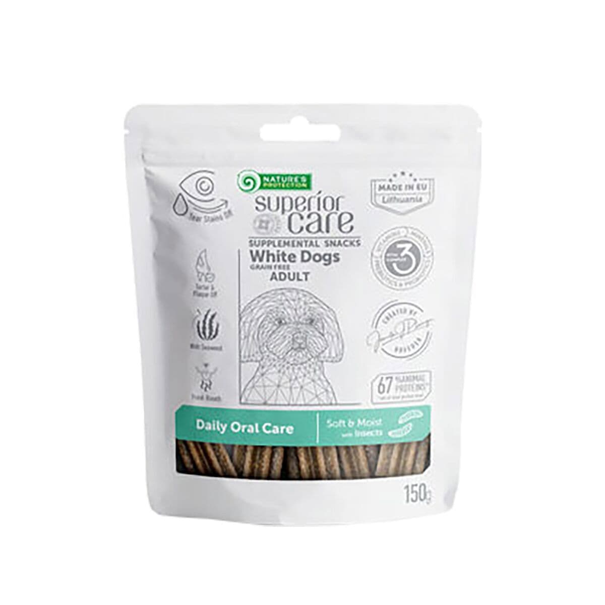 Nature's Protection Superior Care White Oral care koiranherkku 150 g – Nature's Protection