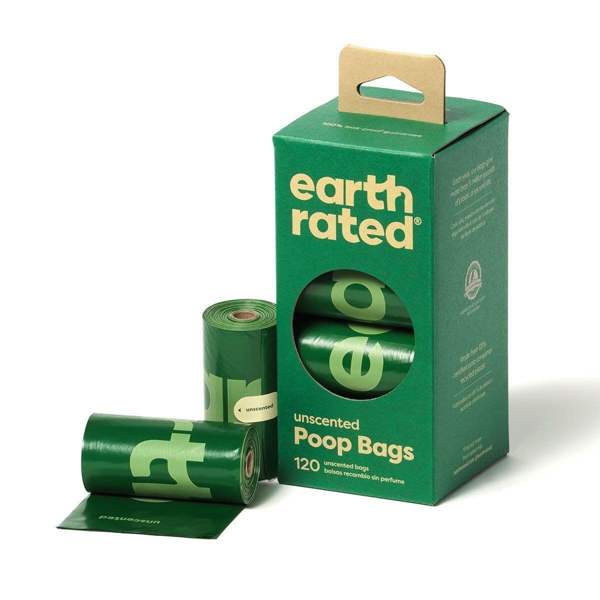 Koirankakkapussit Earth Rated PCR-muovia, hajusteeton – Earth Rated