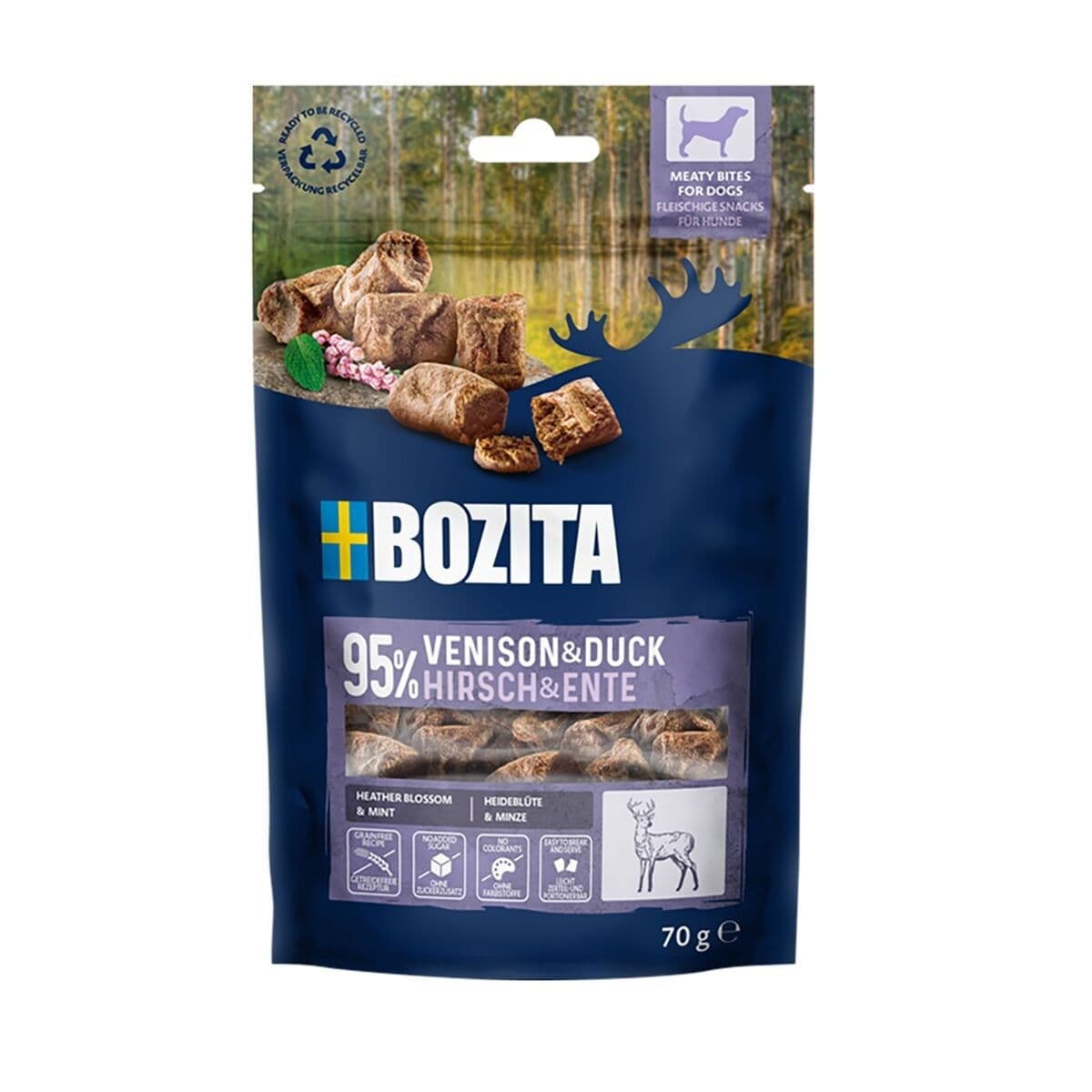 Bozita Meaty Bites Peura&Ankka 70g herkku koiralle – Bozita