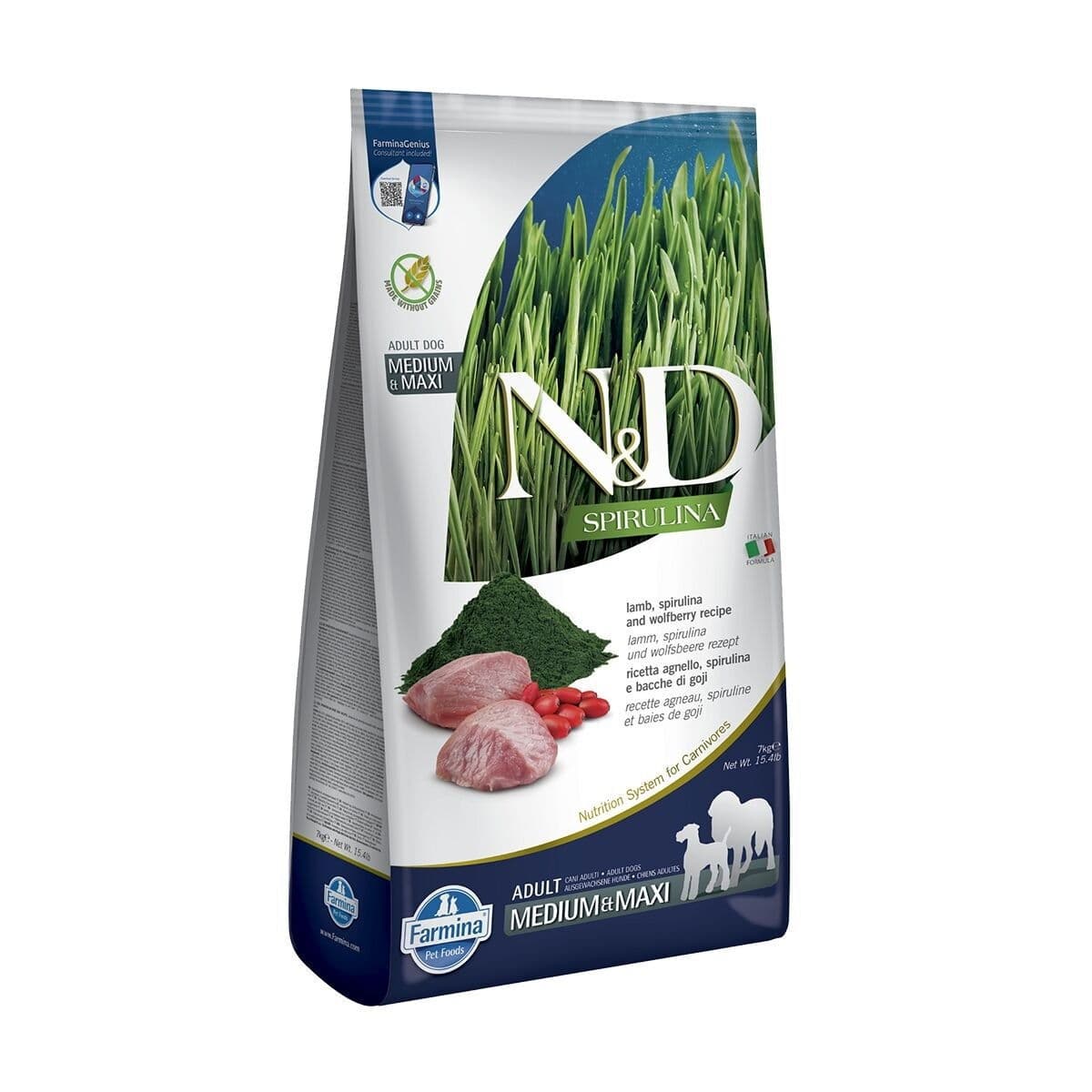Farmina N&D Dog Spirulina&Lamb M/L 7kg – Farmina