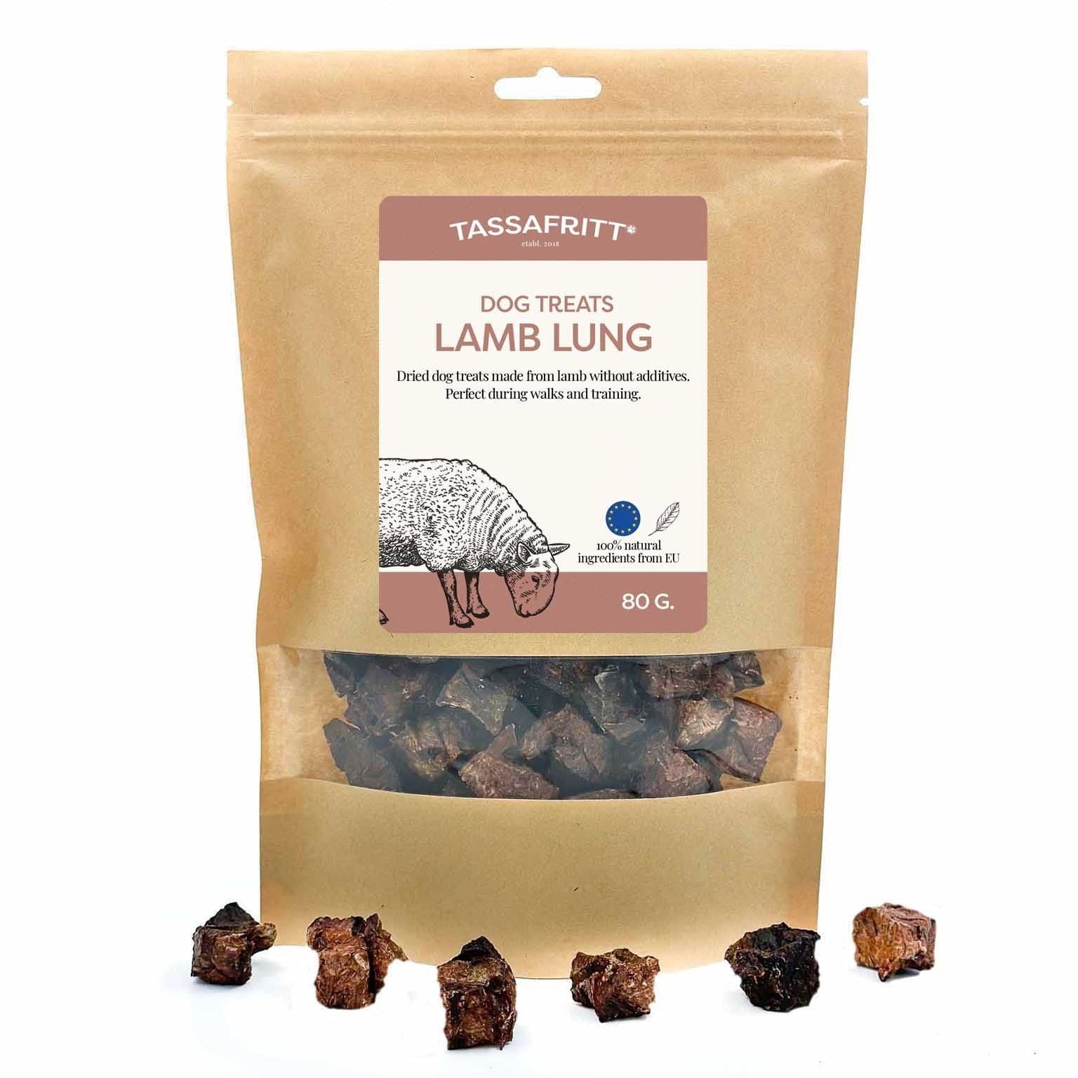 TassaFritt Lampaankeuhkopalat 80 g – TassaFritt