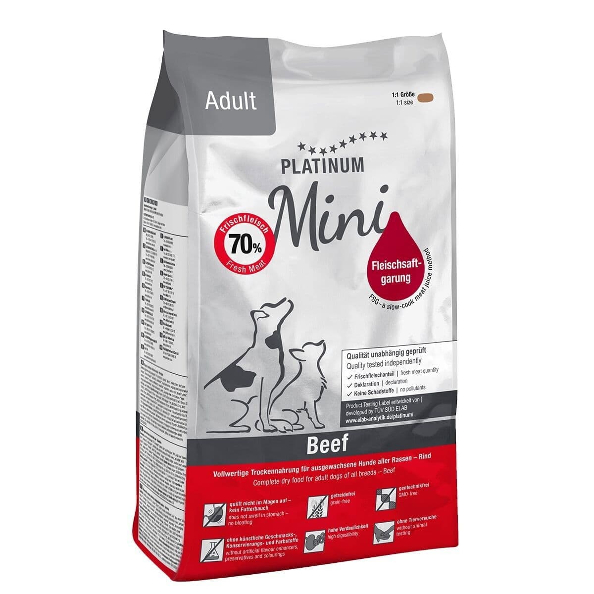 Platinum Mini Adult Beef+Potato 900 g – Platinum