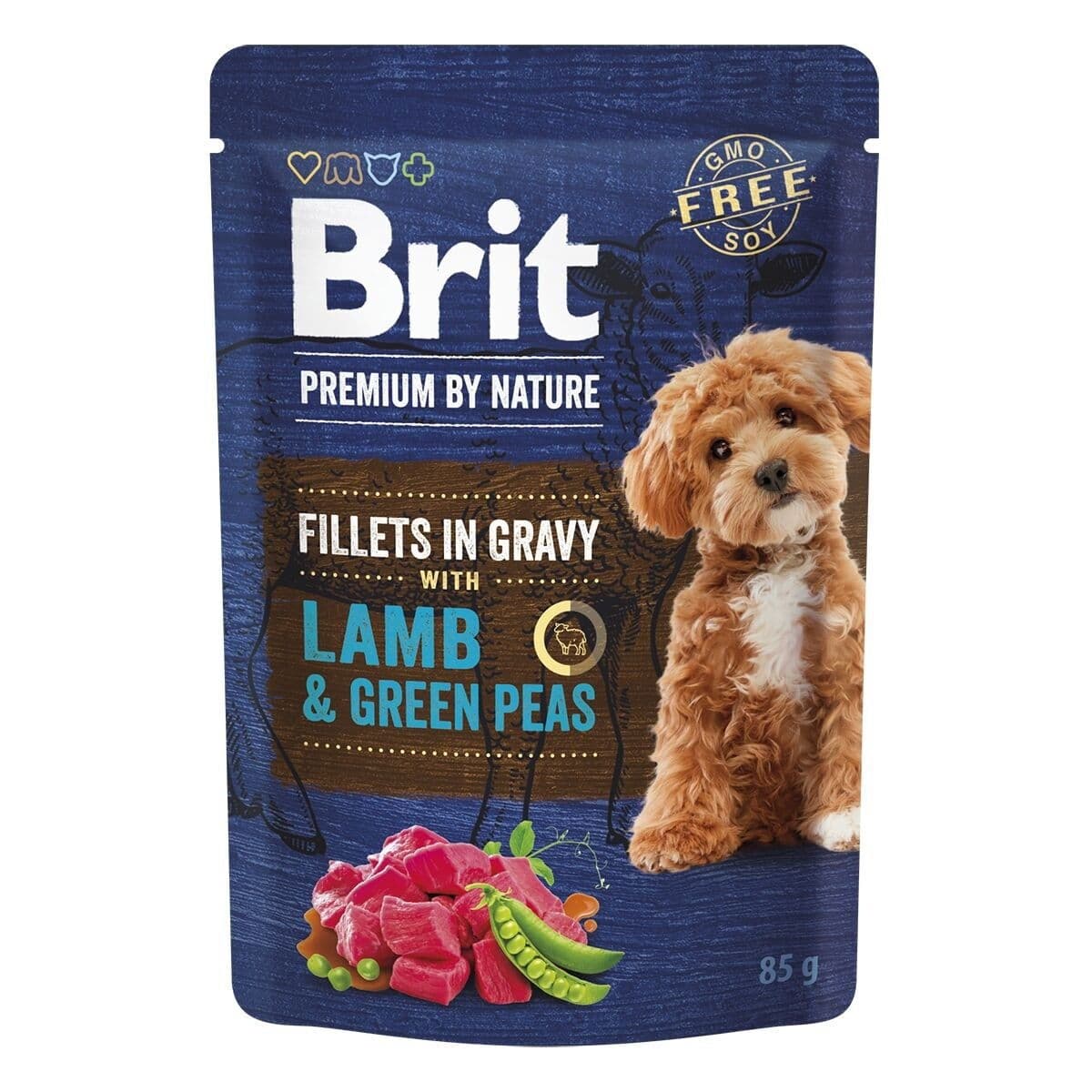 Brit Premium by Nature Dog Lammas & Vihreät herneet 85 g – Brit Premium