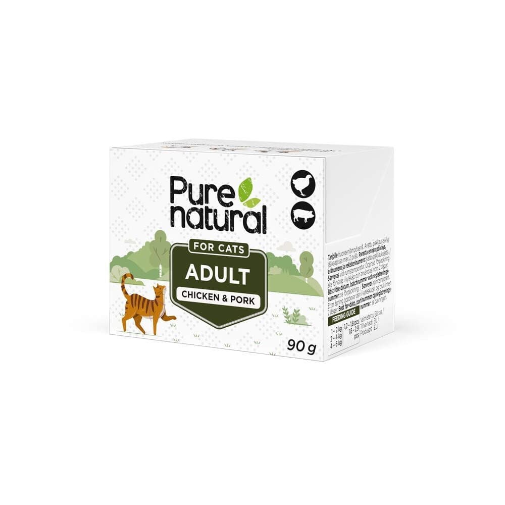 Purenatural Cat Adult kana & porsas 90 g – Purenatural